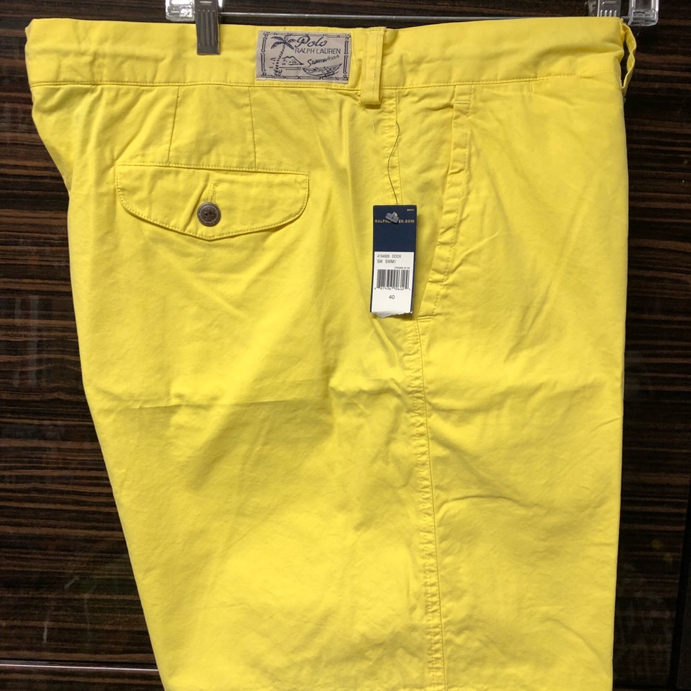 NWT Men’s Polo Ralph Lauren Yellow Shorts